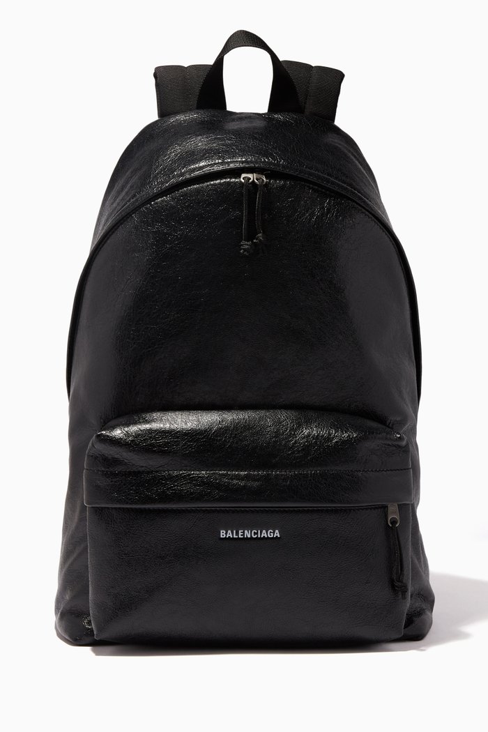 

Explorer Arena Leather Backpack, Black