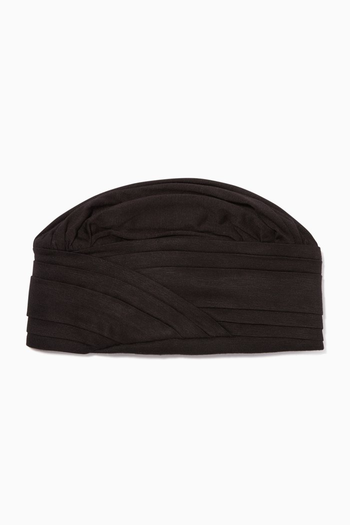 

Classic Pleated Turban, Black
