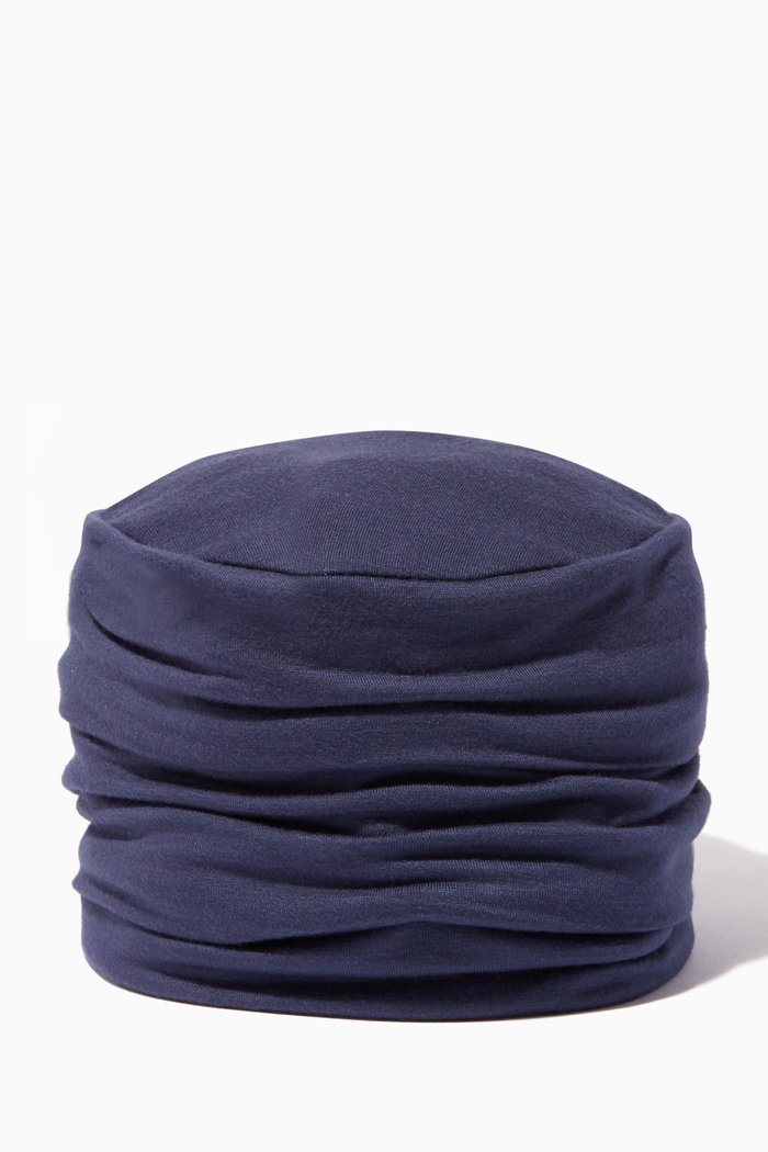 

Gathered Jersey Turban, Blue