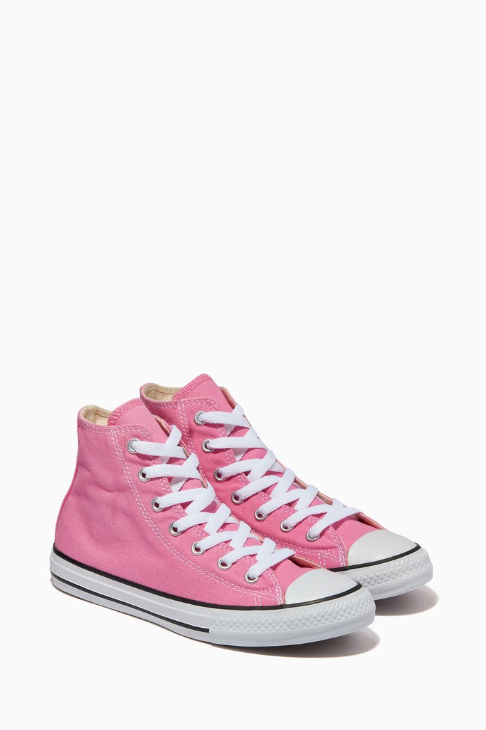 

Chuck Taylor All Star High Top Sneakers in Canvas, Pink