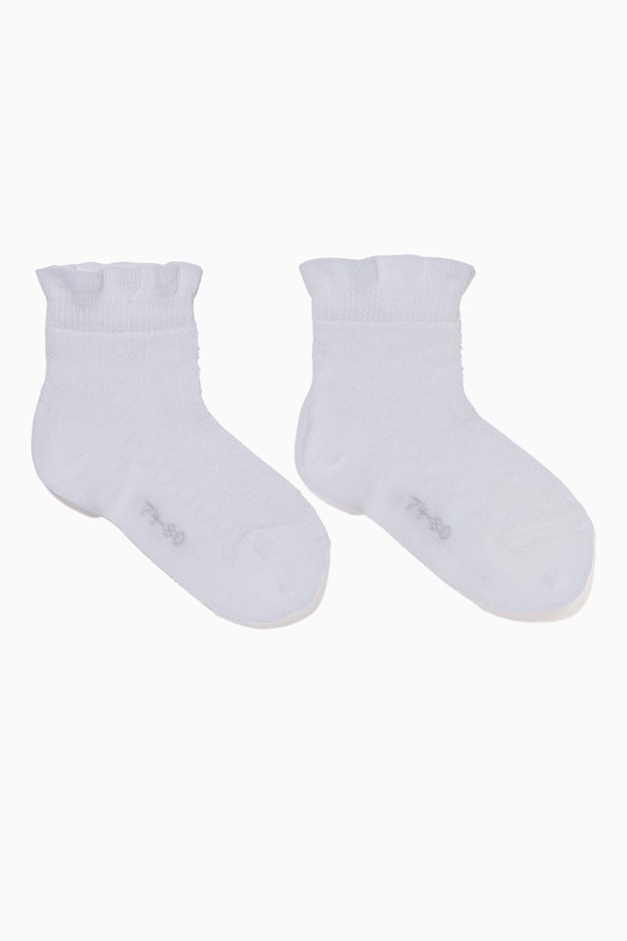 

White Romantic Net Baby Socks