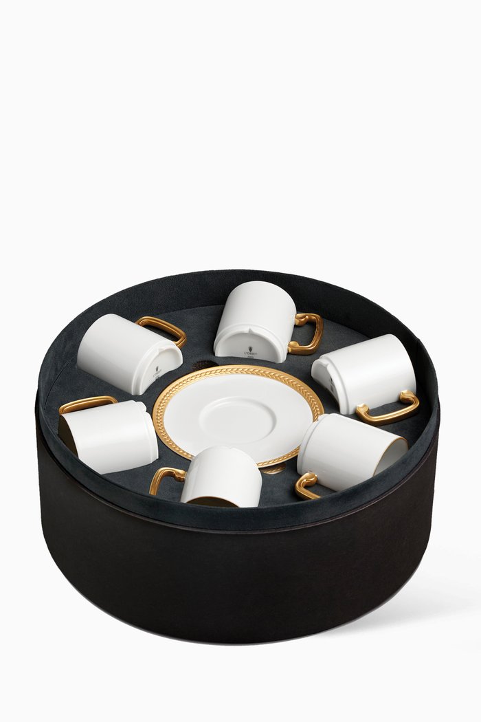 

Soie Tressée Espresso Cup & Saucer, Set of 6, Multicolour