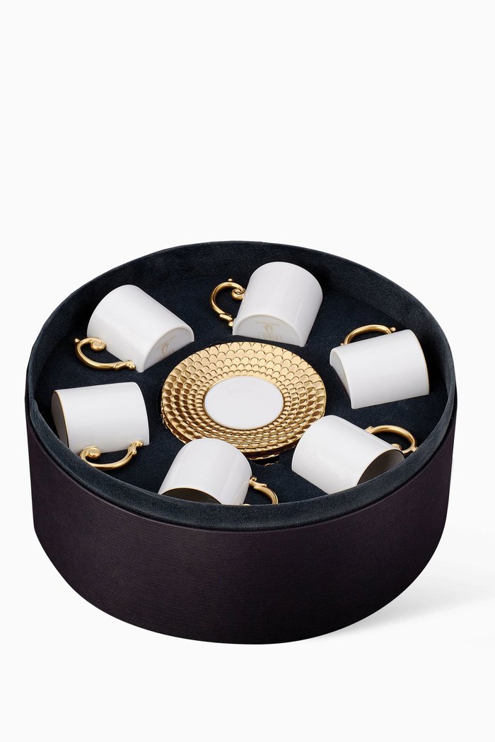 

Aegean Espresso Cup with Saucer, Set of 6, Multicolour