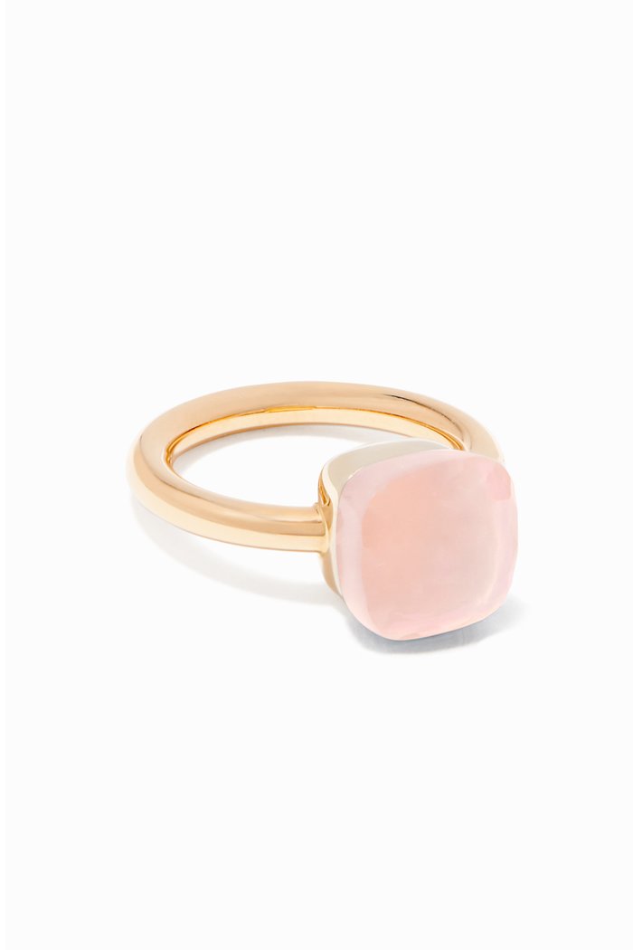 

Rose-Gold & Pink Quartz Nudo Ring