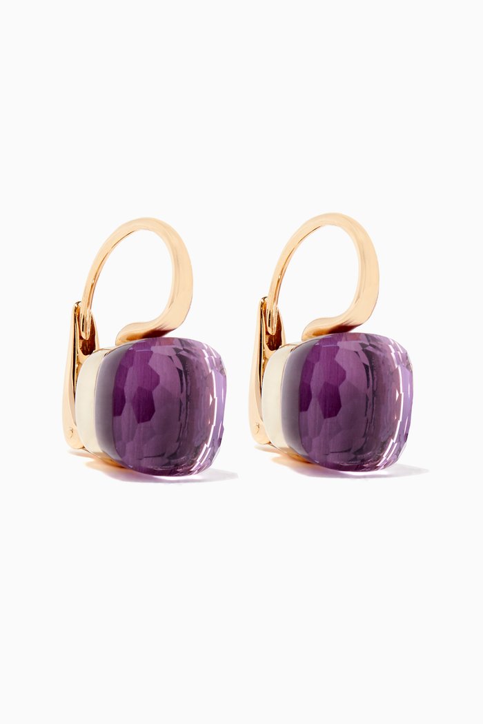 

Rose-Gold Amethyst Nudo Earrings