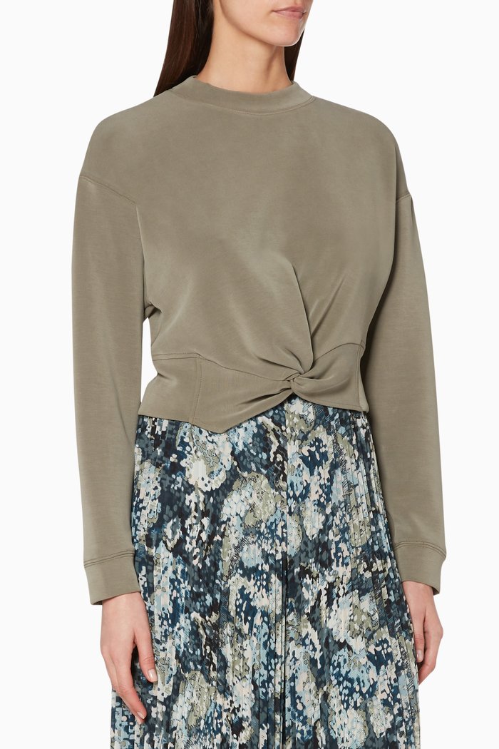 

Knottie Cropped Sweatshirt, Grey