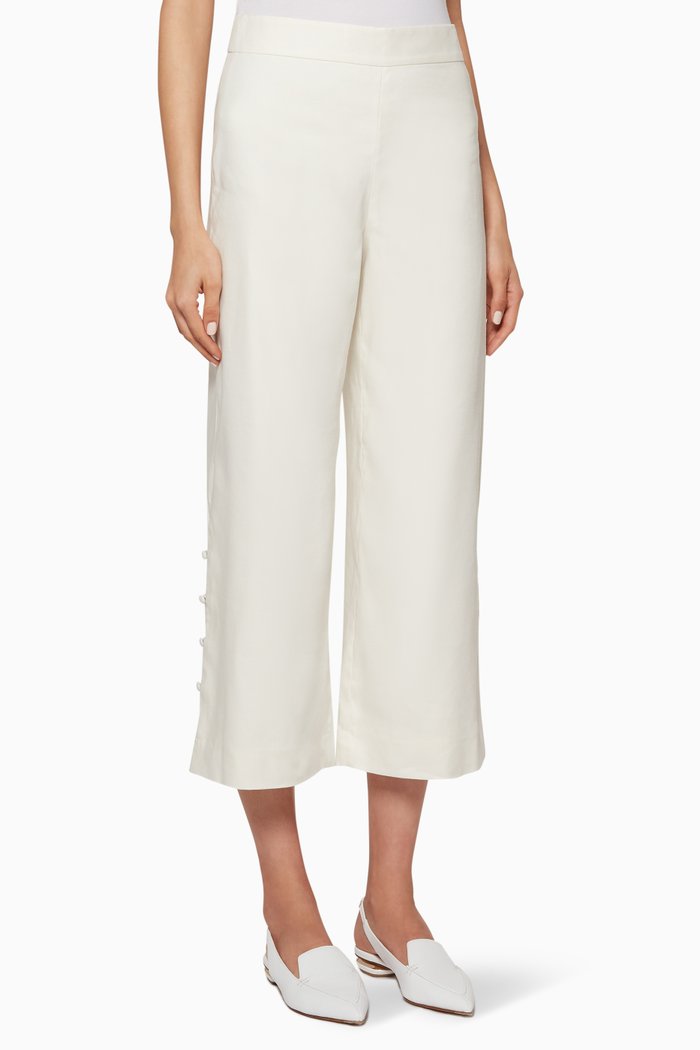 Joannah Wool Pants, White