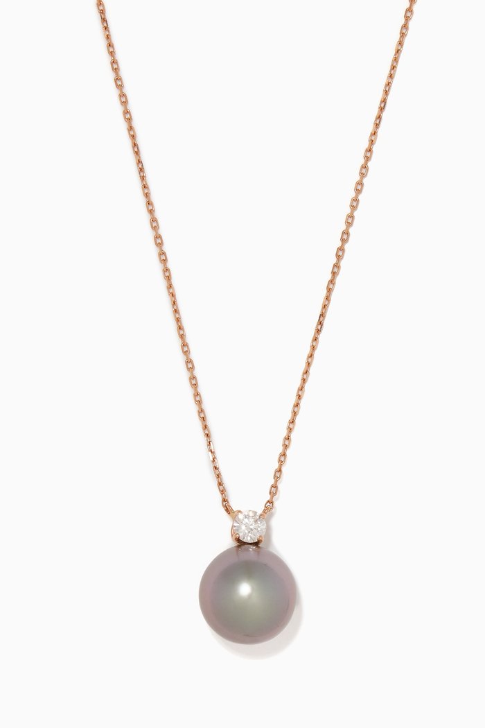 

Pearl & Diamond Rose-Gold Necklace