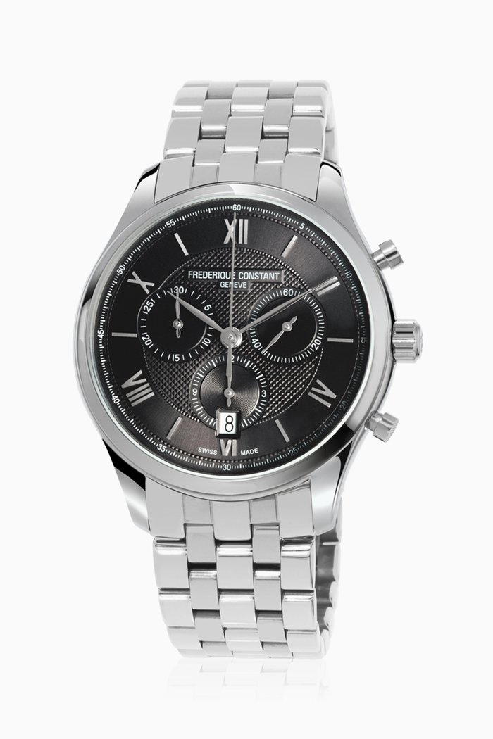 

Classic Quartz Chronograph Watch, Silver