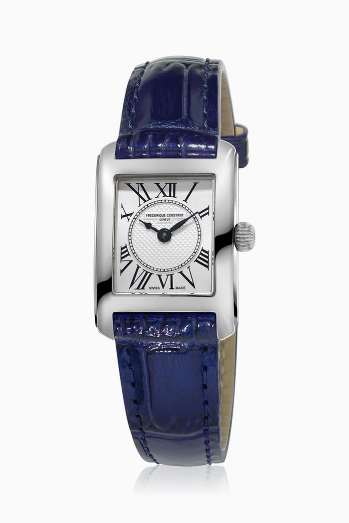 

Carrée Leather Watch, Blue