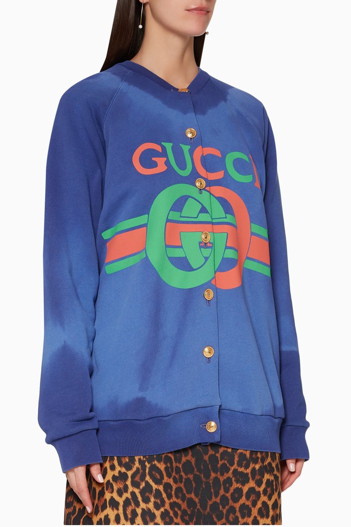

Logo Cotton-Jersey Sweatshirt, Blue