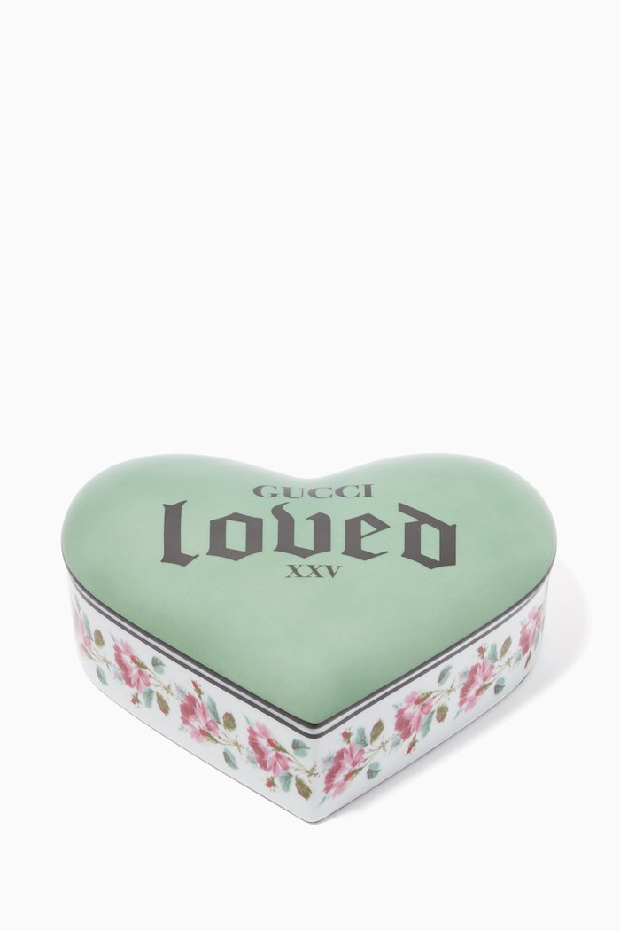 

Rose-Print Loved Porcelain Box, Multicolour