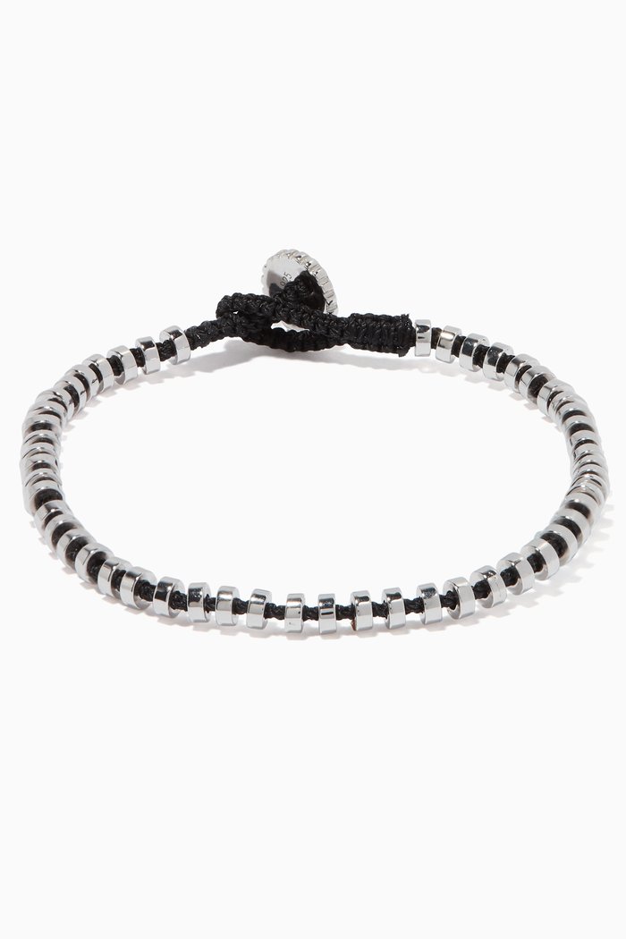 

Sterling-Silver & Bamboo-Macramé Bracelet