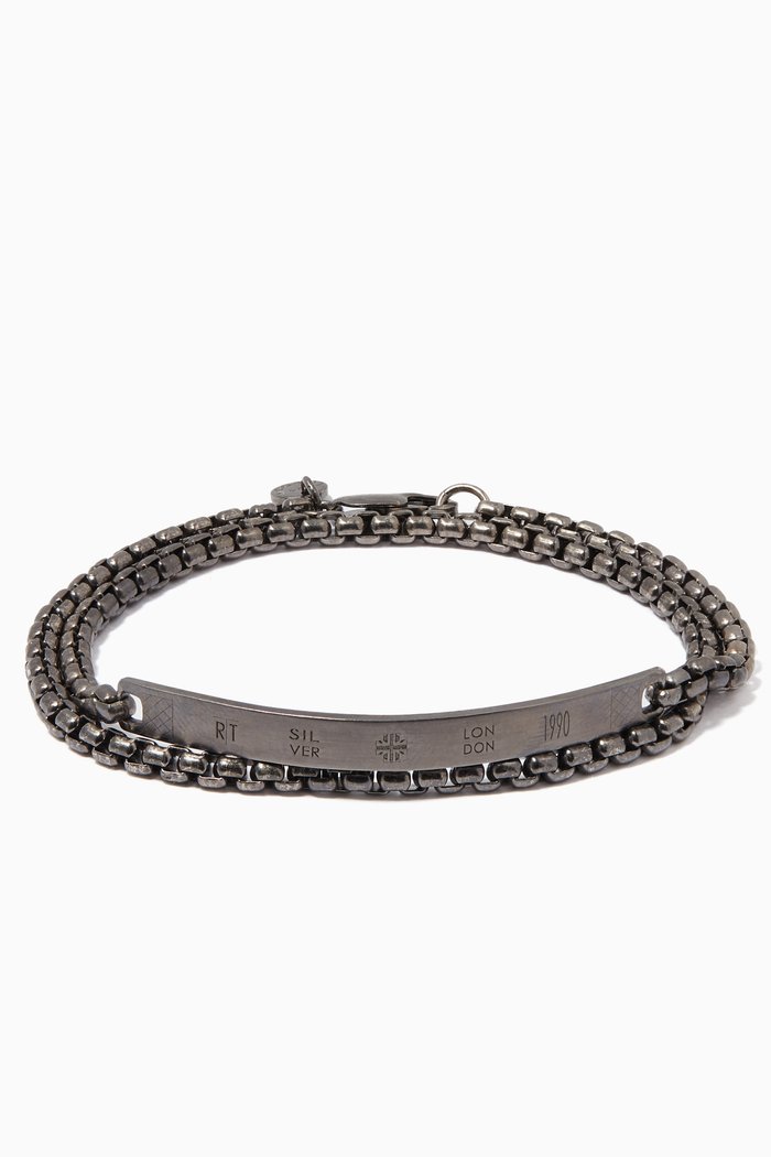 

Double-Wrap ID Bracelet, Silver