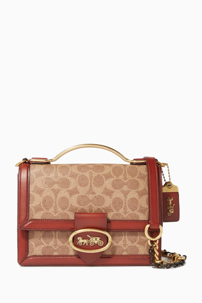 

Riley Top Handle 22 in Signature Canvas, Brown