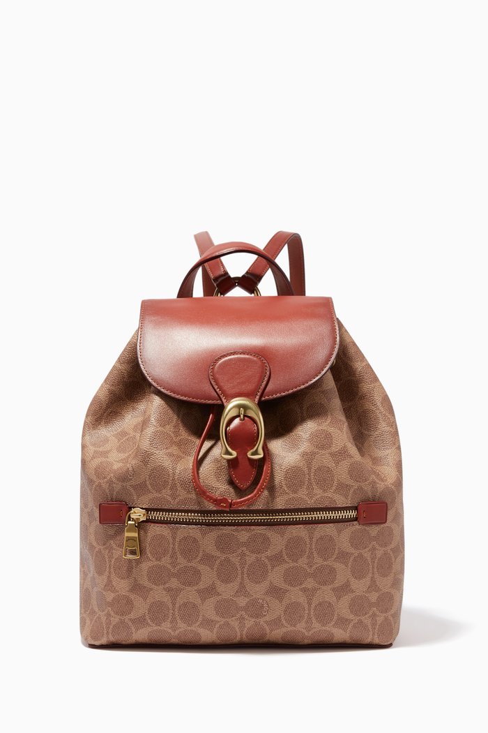

Evie Backpack in Signature Canvas, Brown
