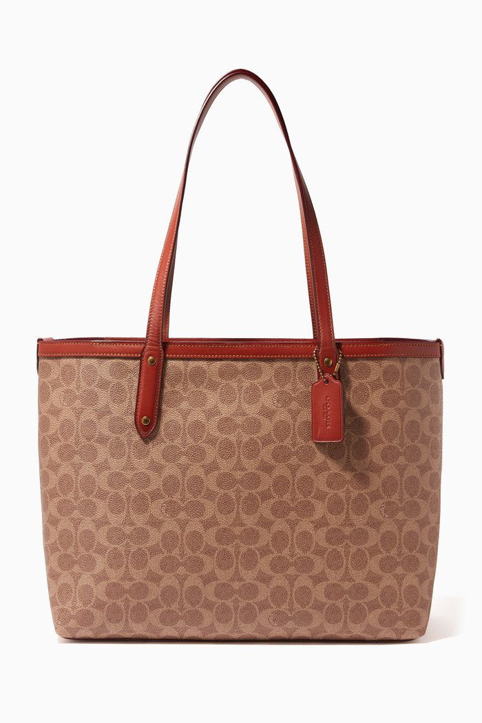 

Central Signature Canvas Zip Tote Bag, Brown