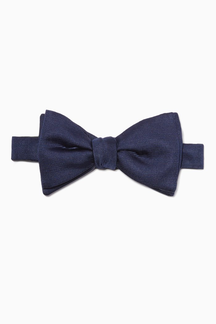 

Ready-Tied Woven Bow Tie, Blue