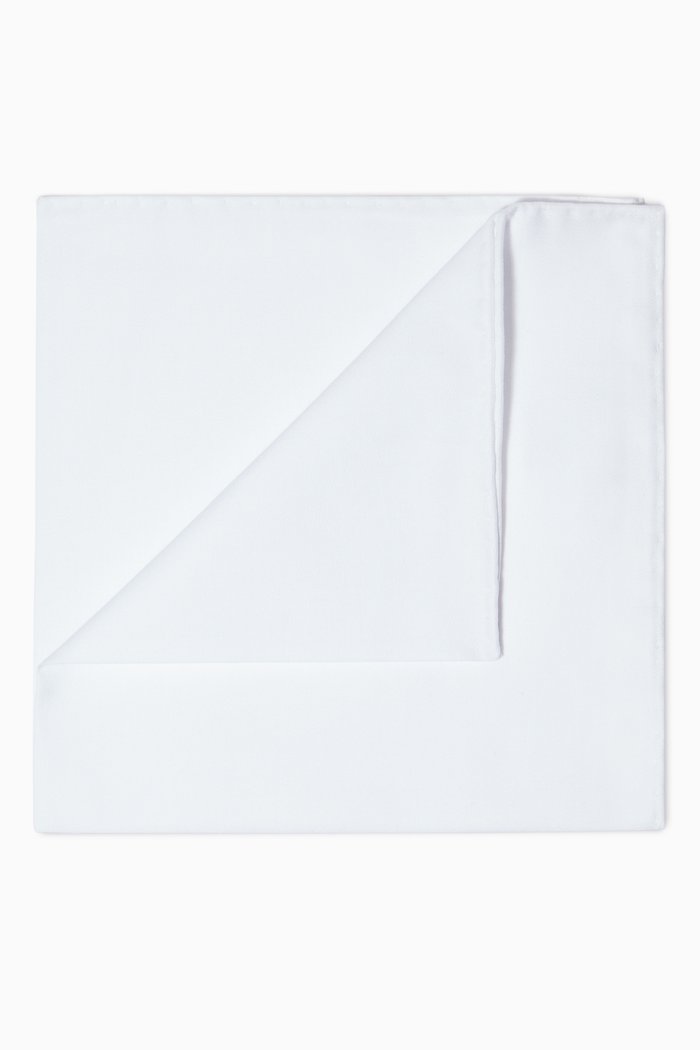 

Signature Twill Pocket Square, White