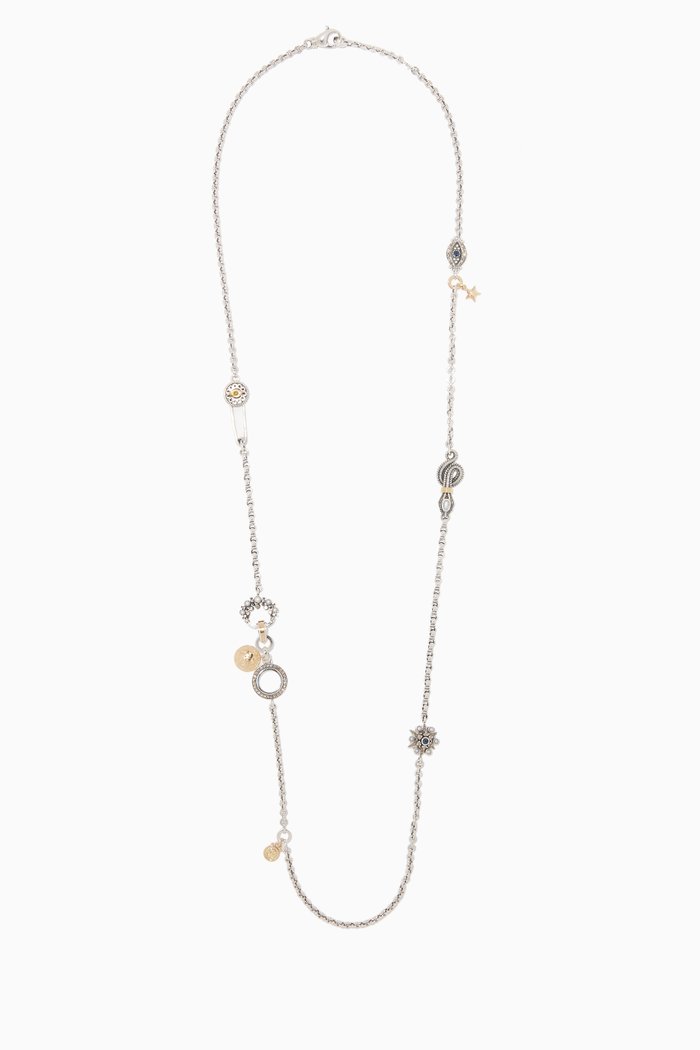 Sterling Silver & Yellow-Gold Charm Necklace