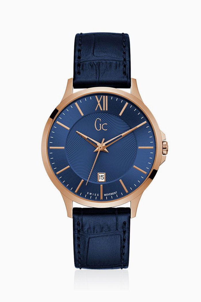 

Executive Leather Watch, Blue