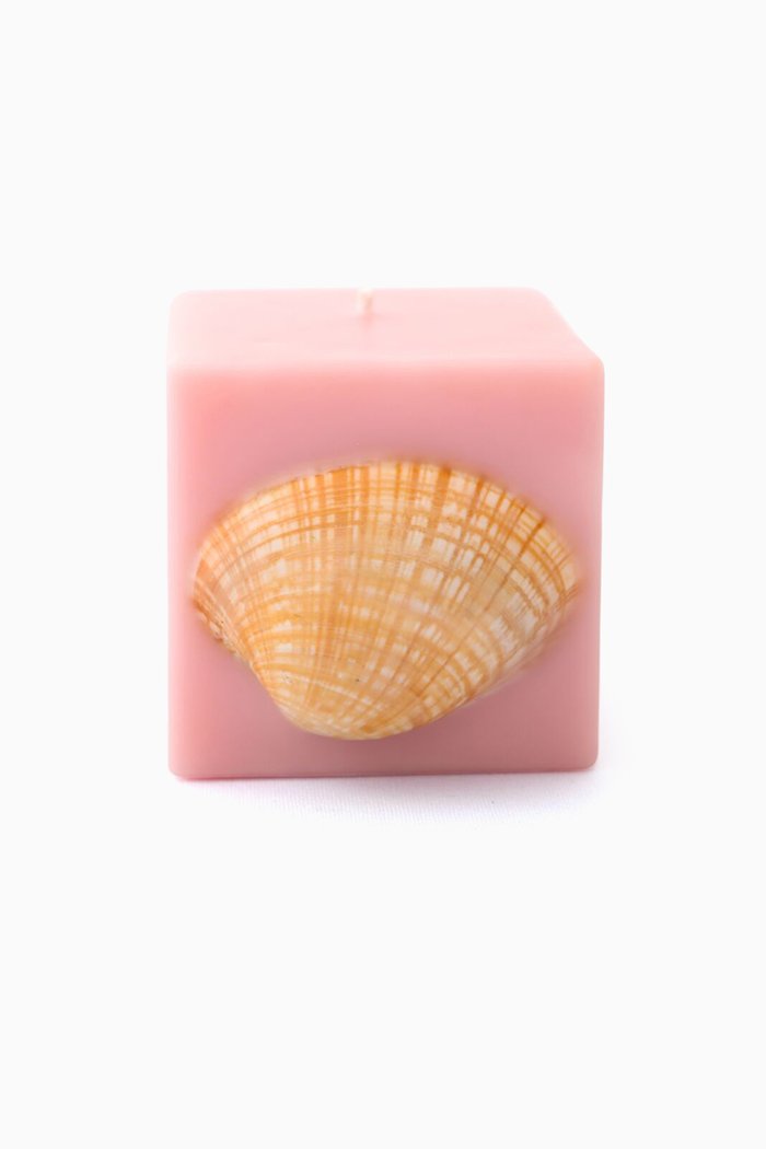

Pink Dusk Small Cube Candle, Multicolour