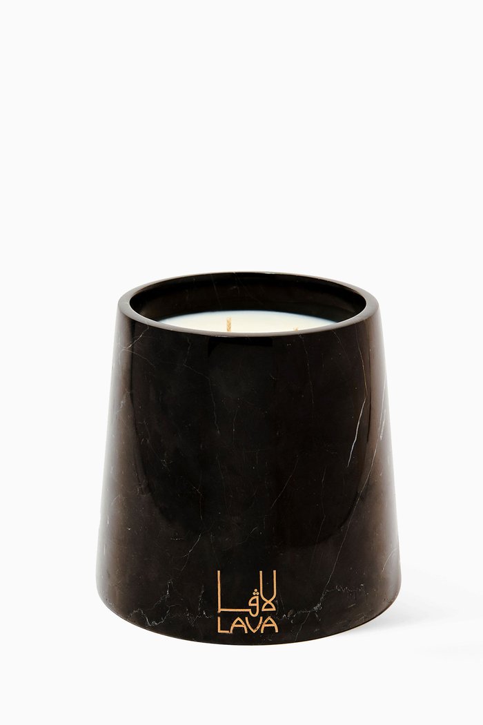 

Large Pebble Sands Marble Candle, 850g, Multicolour