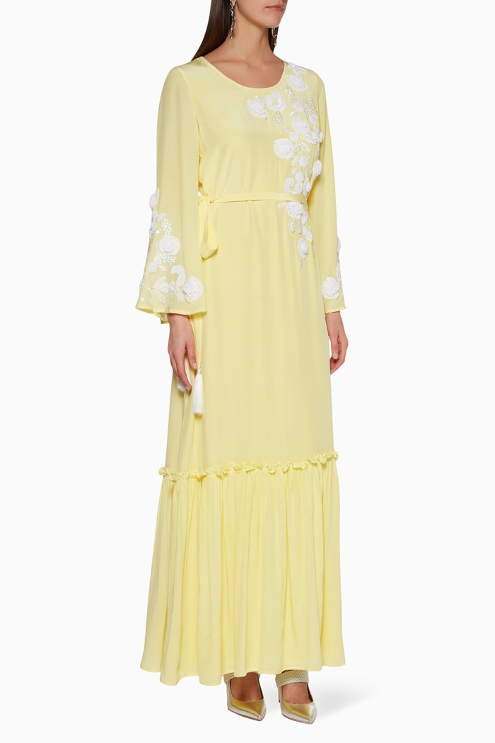 

Sequin-Embellished Kaftan, Green