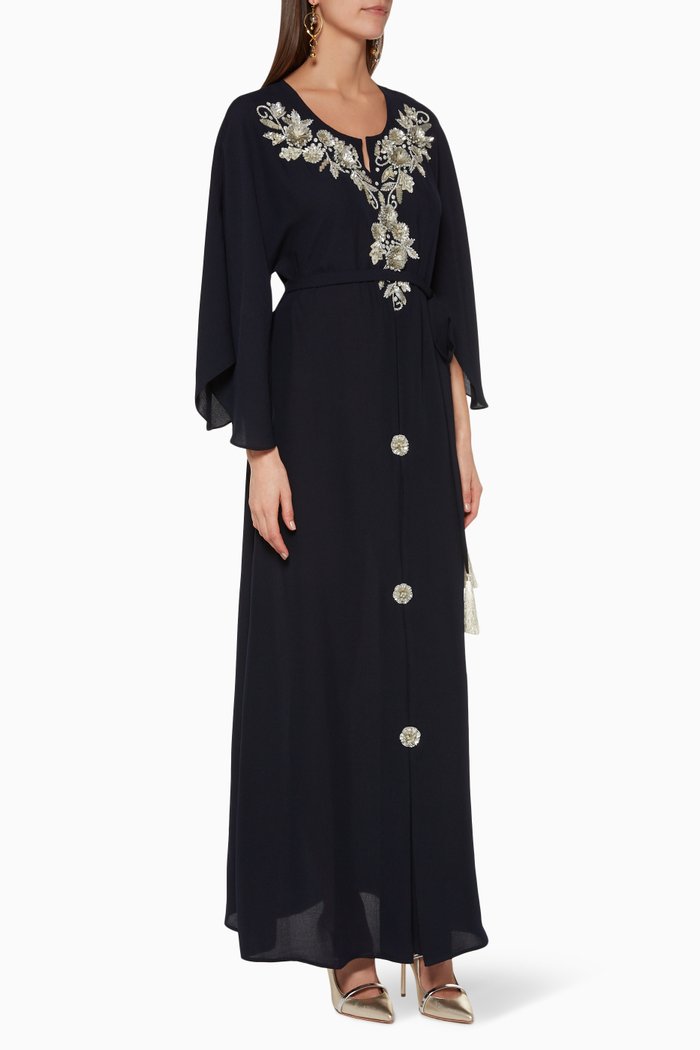 

Floral Embellished Kaftan, Blue