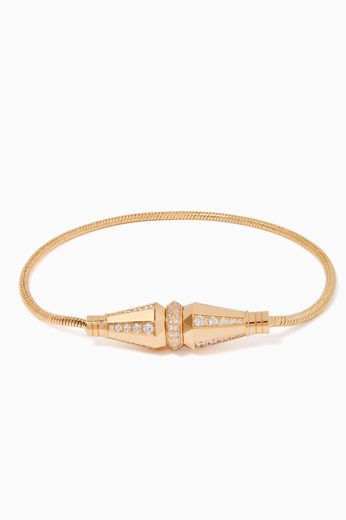 

Jack De Boucheron Diamond Single Wrap Bracelet, Yellow