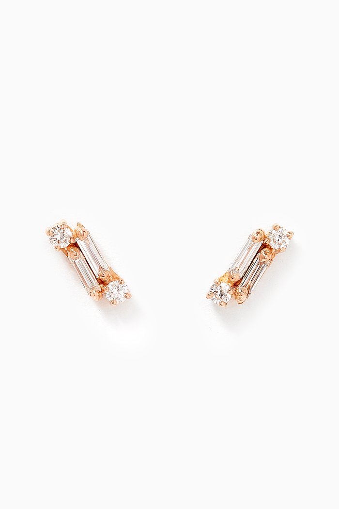 

Fireworks Diamond Cluster Earrings, Rose gold