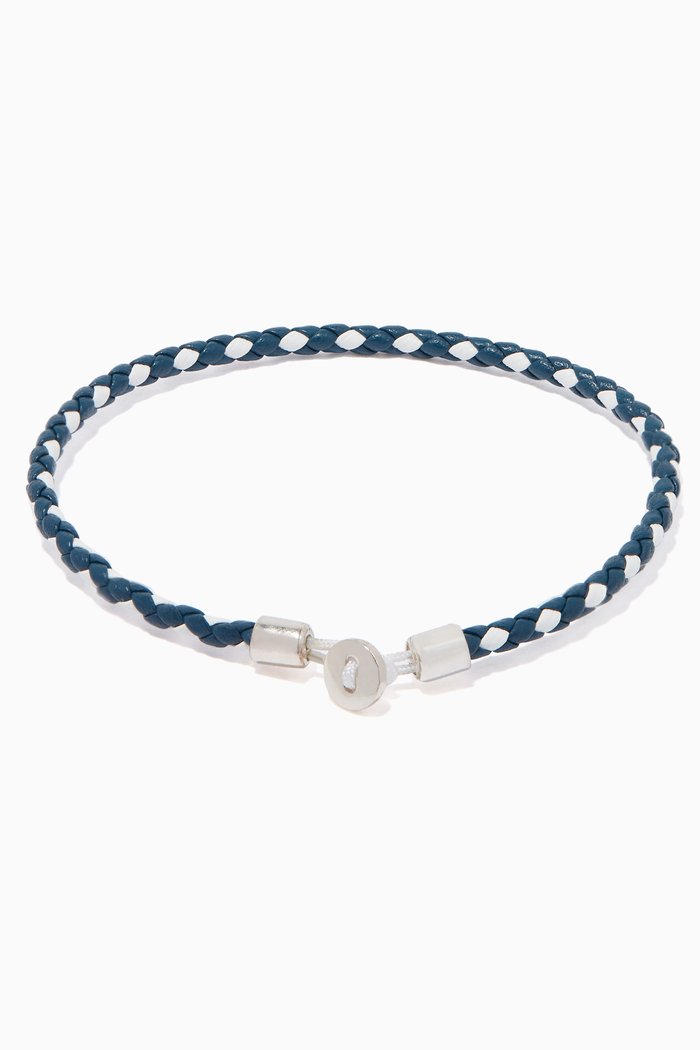 

Nexus Leather Bracelet, Blue