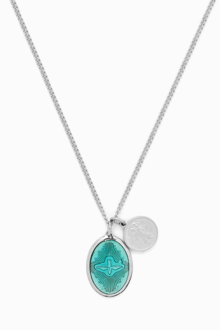 

Sterling Silver and Teal Dove Pendant