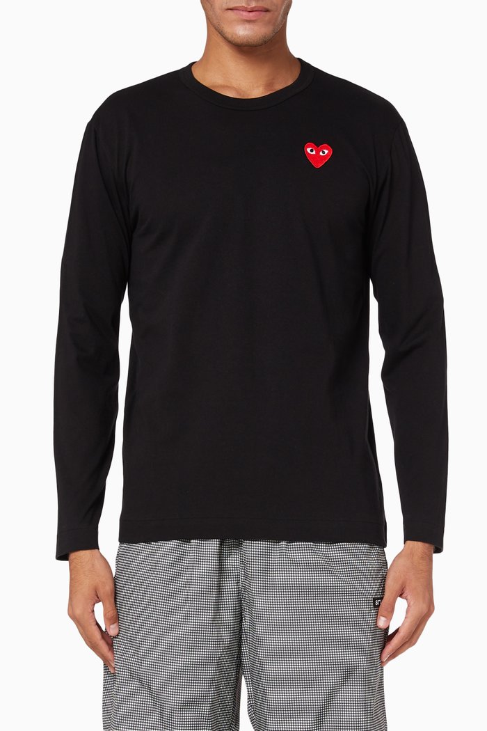 

Basic Logo Appliqué Cotton T-shirt, Black