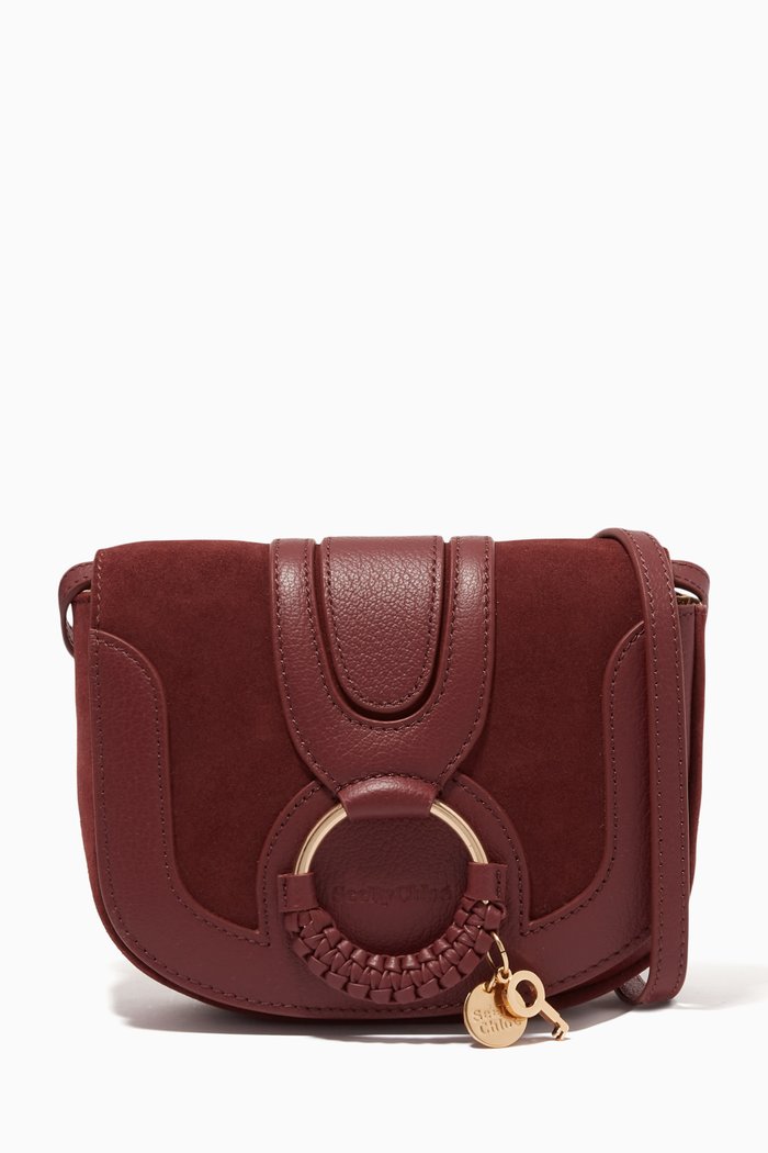 

Mini Hana Crossbody Bag in Leather, Red