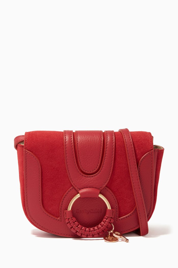 

Mini Hana Bag in Suede, Red