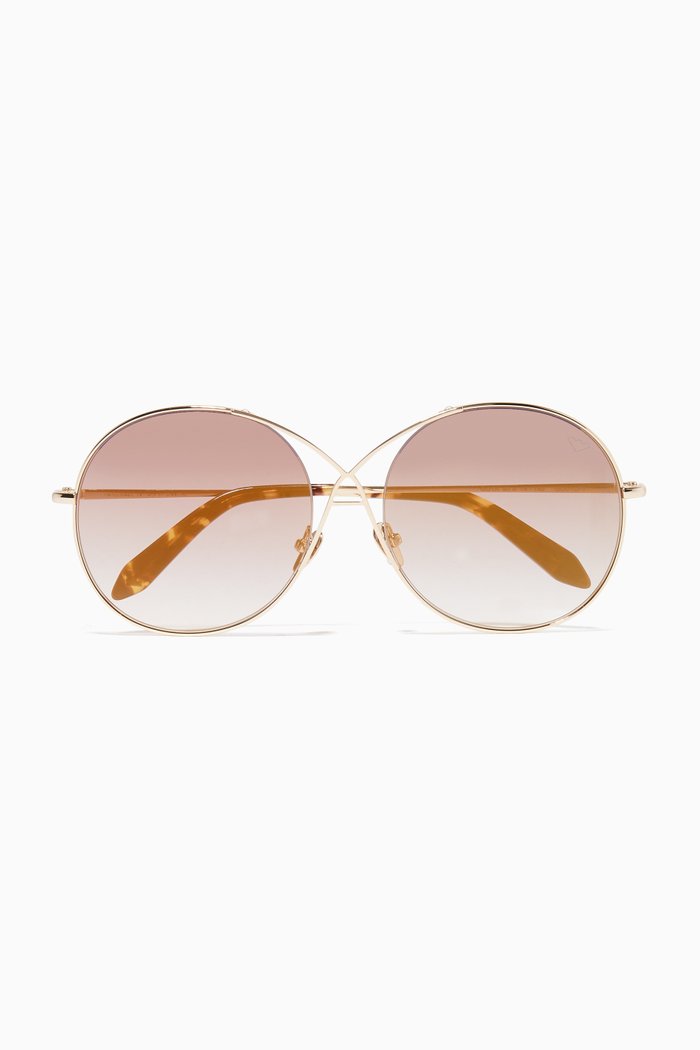 

Round Gota Sunglasses, Gold