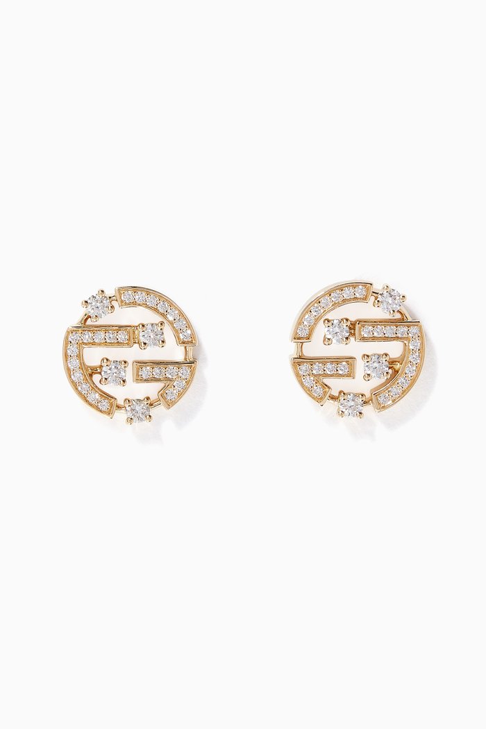 

Avenues Yellow Gold & Diamond Earrings