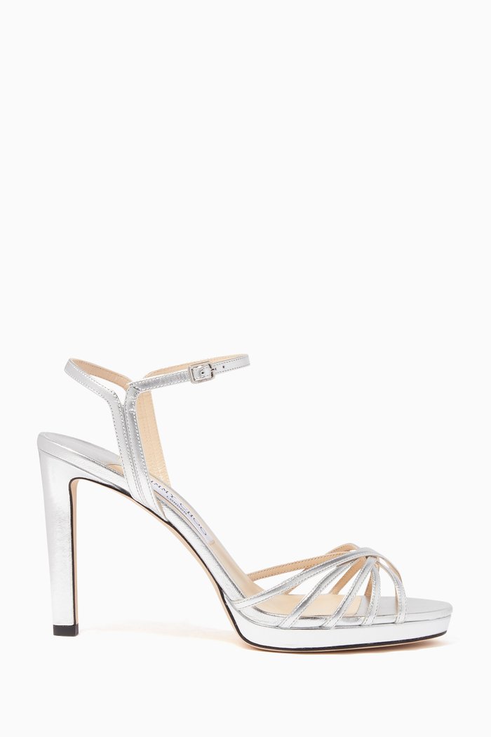 

Lilah Strappy Leather Sandals, Silver