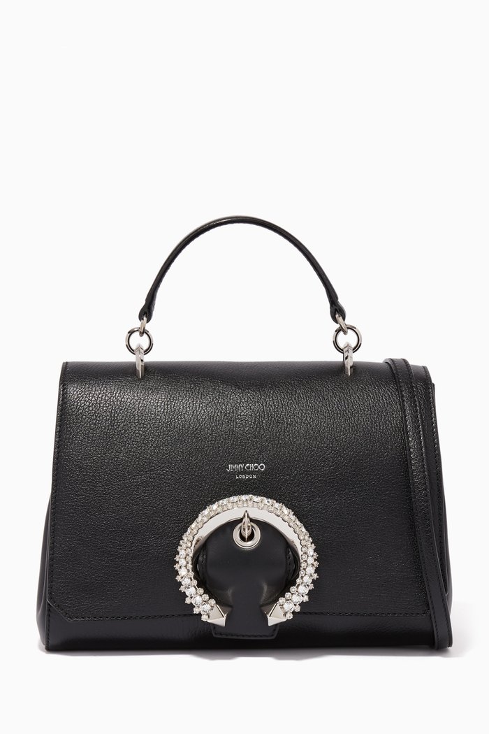 

Madeline Leather Top Handle Bag, Black