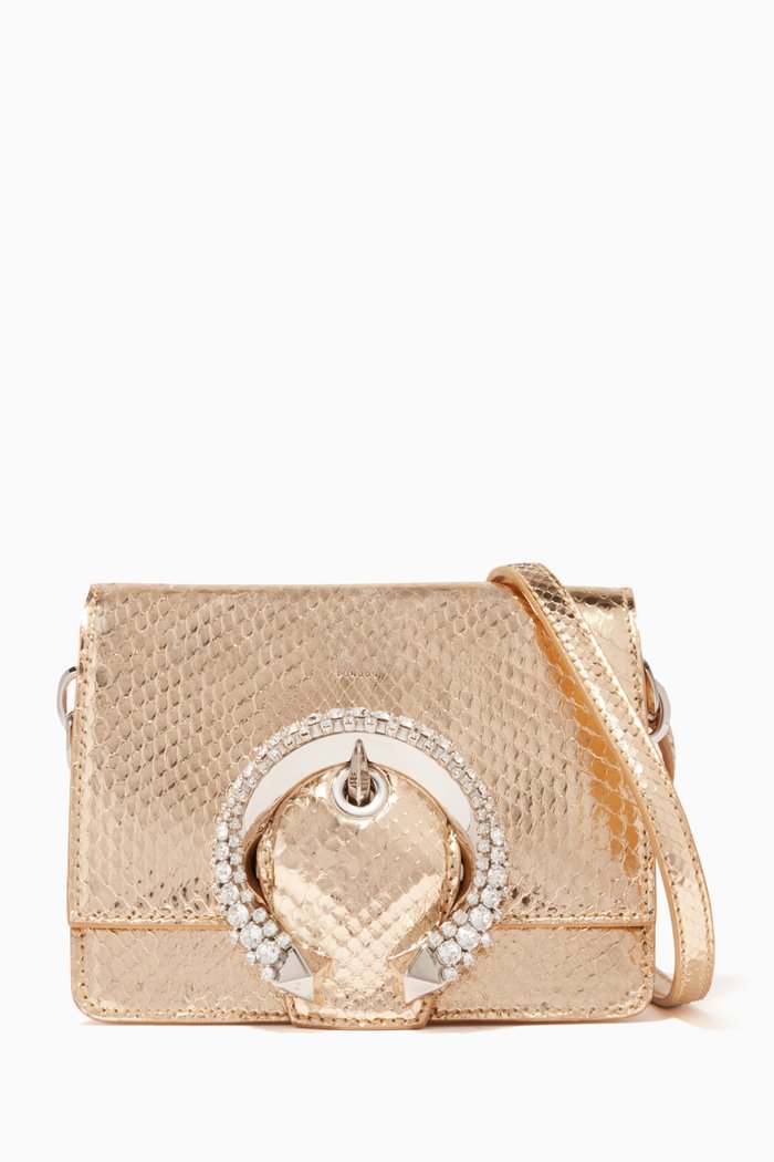 

Madeline S Metallic Snakeskin Shoulder Bag, Gold