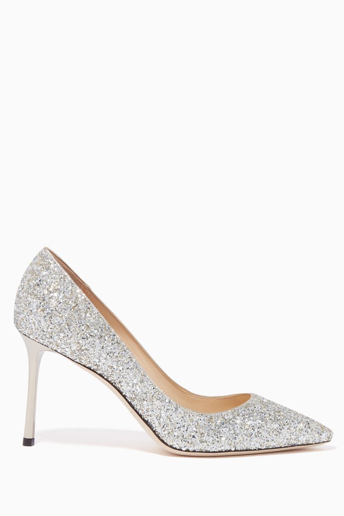 

Romy 85 Glitter Pumps, Silver