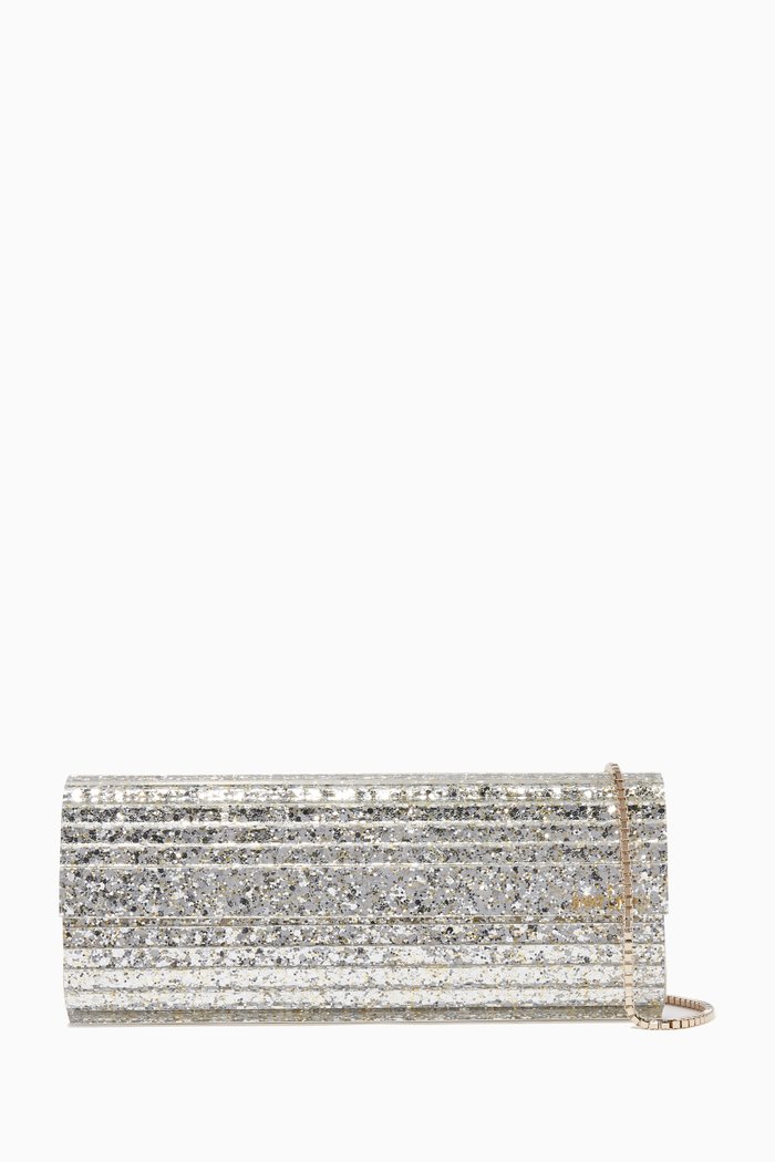 

Sweetie Glitter Clutch Bag, Silver
