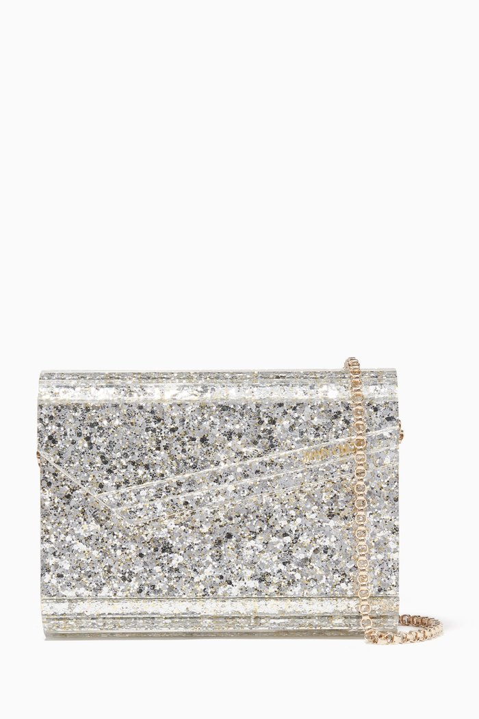 

Candy Glitter Clutch Bag, Silver