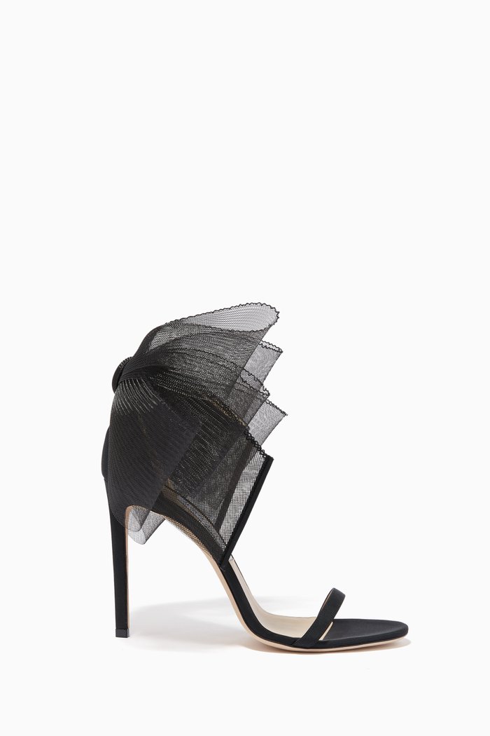 Aveline 100 Asymmetric Sandals, Black