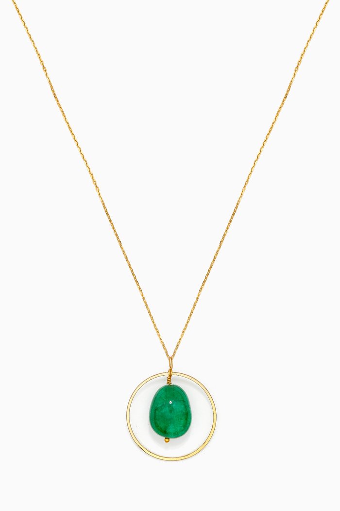 

Tumble Stone Necklace, Gold