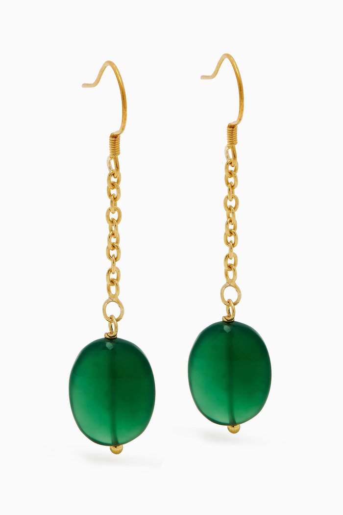 

Liana Onyx Earrings, Gold