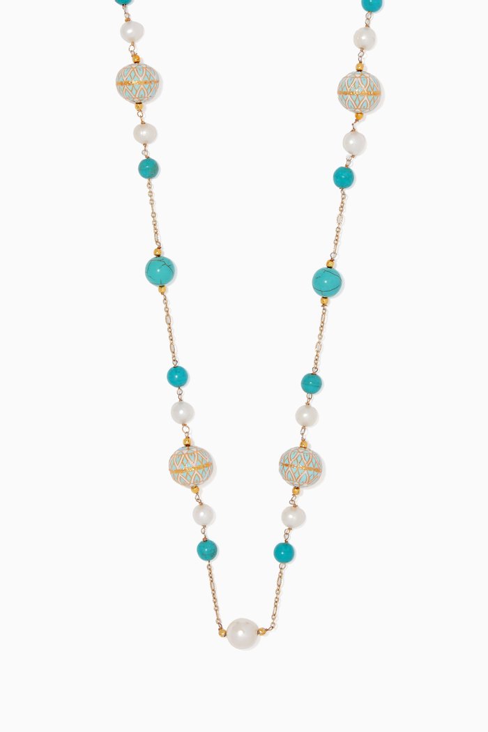 

Nyla Turquoise Necklace, Gold