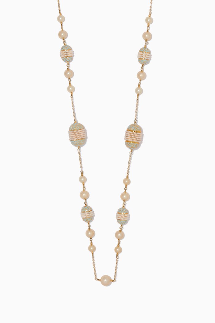 

Noorhan Pearl Necklace, Gold