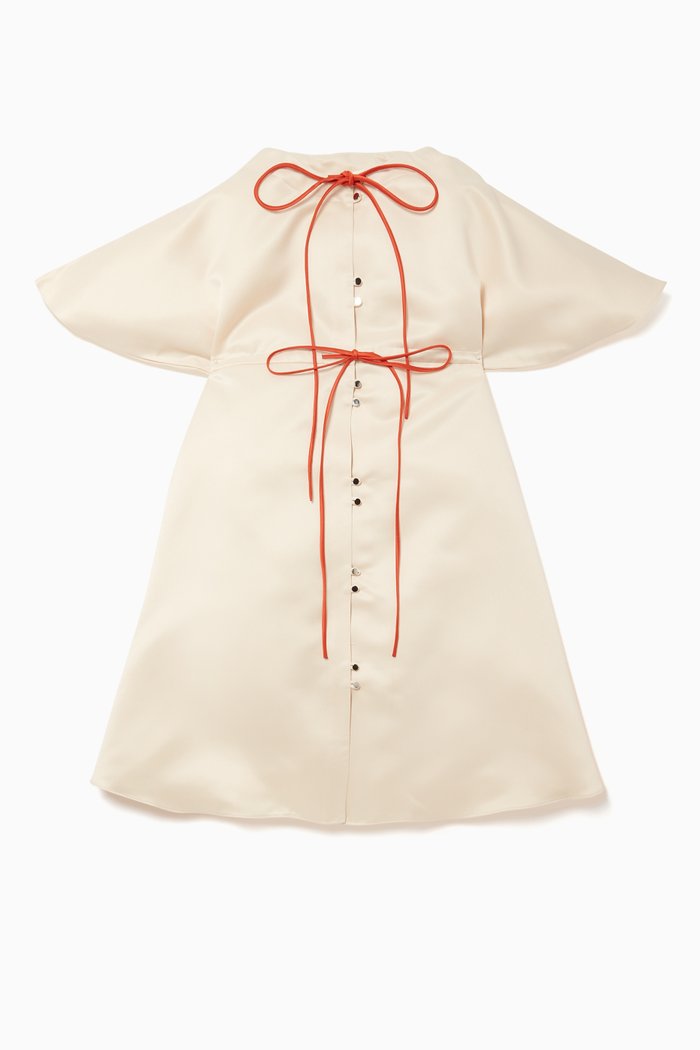 

Double Drawstring Shirt Dress, Neutral